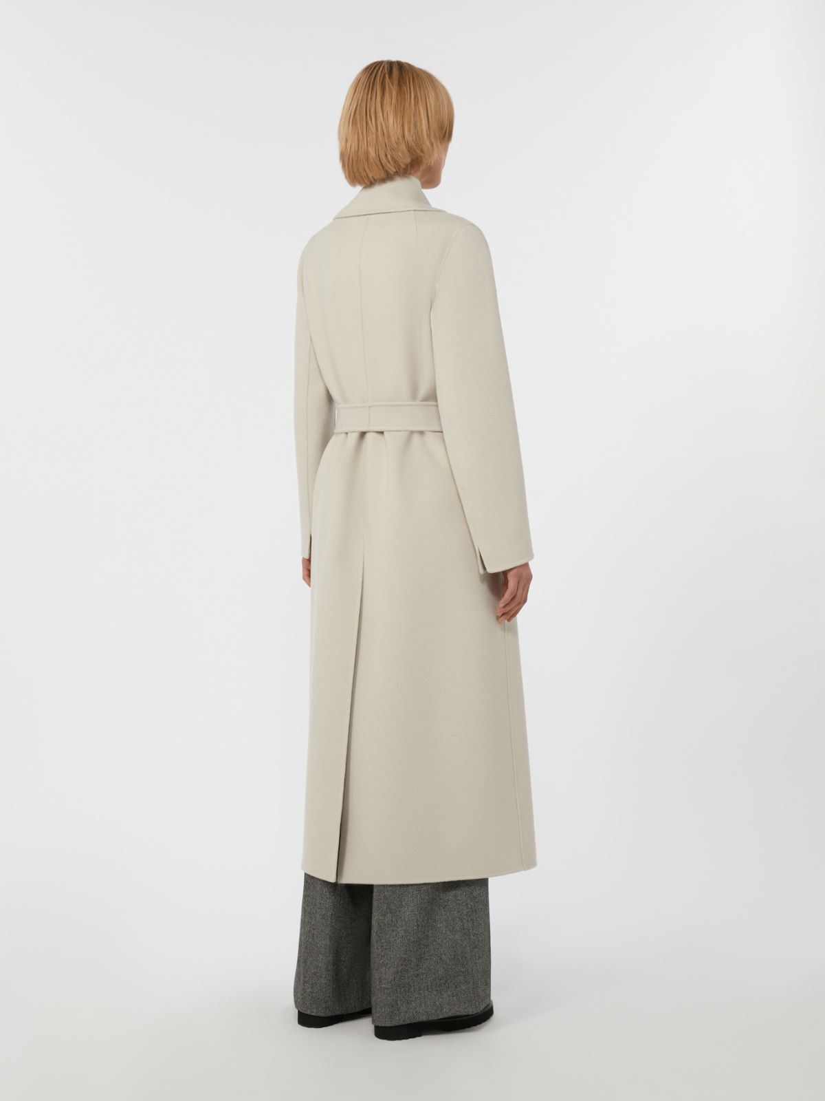 Wool drap wrap coat - ECRU - Max Mara - 3