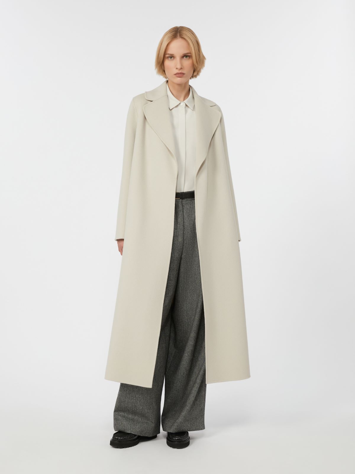 Wool drap wrap coat - ECRU - Max Mara