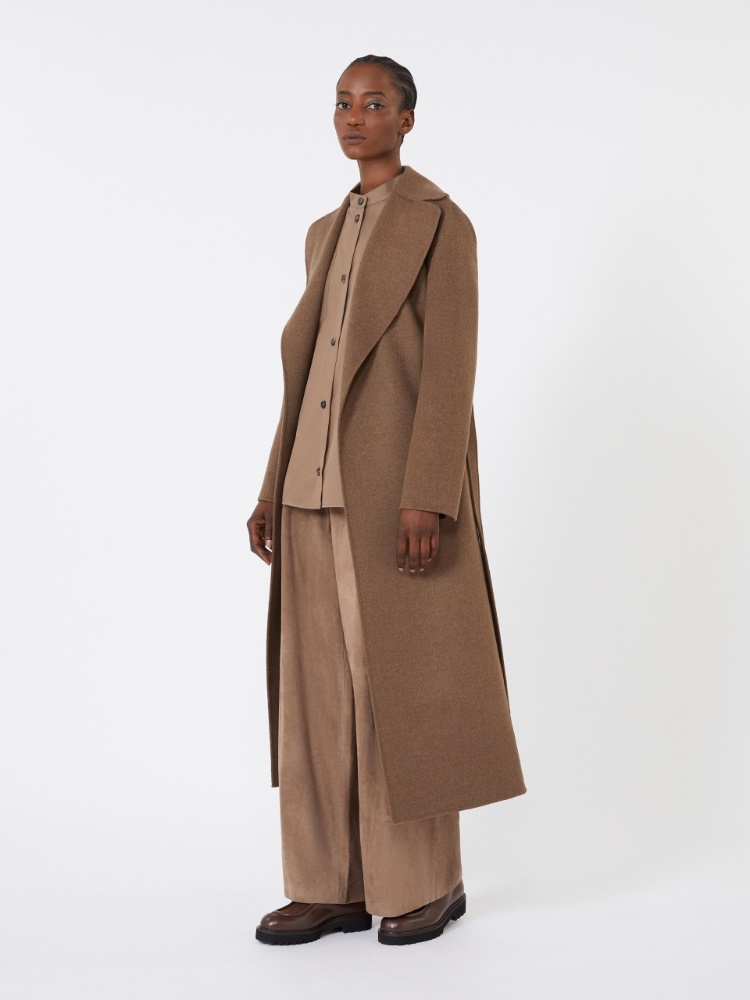 Wool drap wrap coat - BROWN - Max Mara