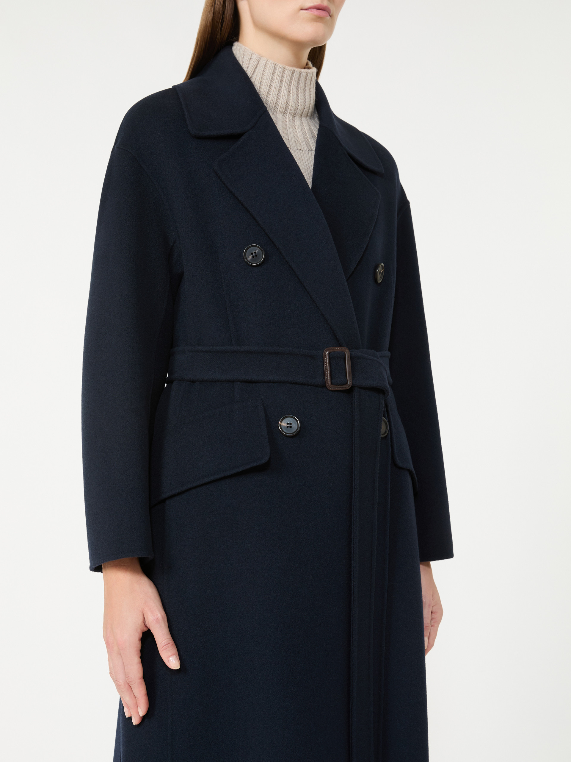 앨리스 버진울 코트 - NAVY - Max Mara - 4