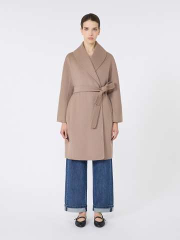 MAX MARA`S MESSI WOOL COAT ウールコート Messi belted virgin wool coat in purple - S Max Mara | Mytheresa