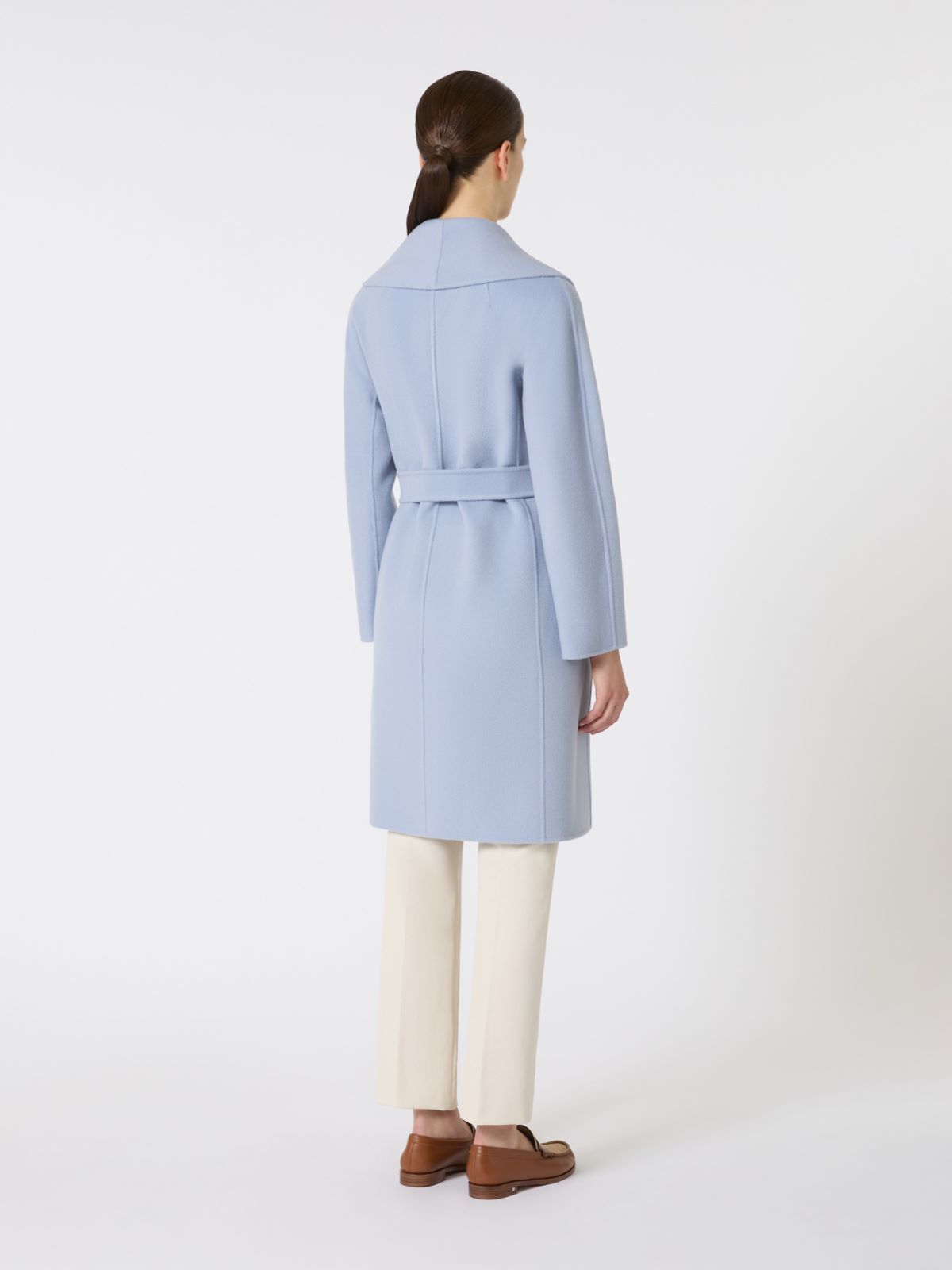 Double-faced wool robe coat - LIGHT BLUE - Max Mara - 3
