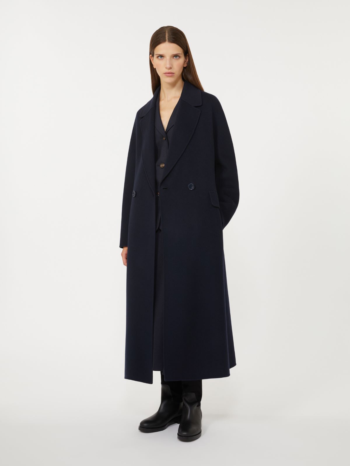 Oversized wool coat - NAVY - Max Mara