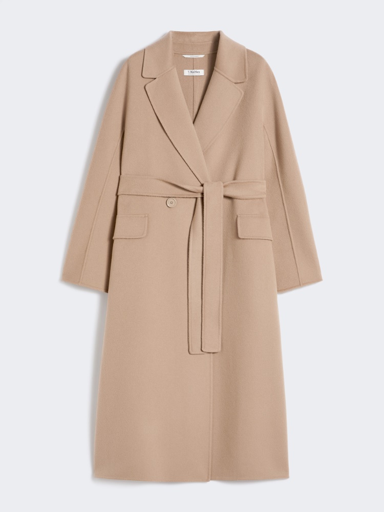 大人気【MaxMara】Giaccone doppiopetto in lana e cachemire 白 Oversized wool coat | Max Mara