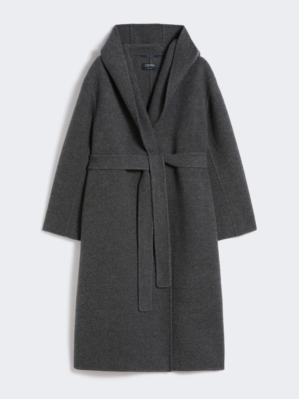 Cashmere and wool hooded coat - MEDIUM GREY - Max Mara - 8