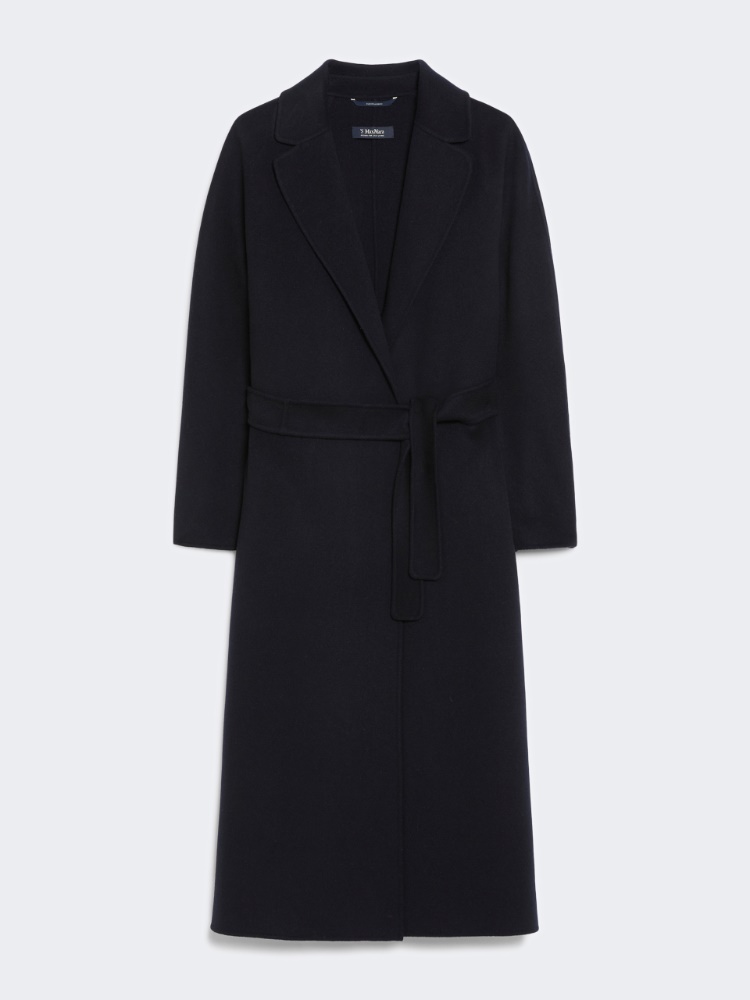 'S Max Mara　フーディ ウールカシミヤダブルフェイスコート　エクリュ リリア] ピュア カシミヤ ダブルフェイス コート, black