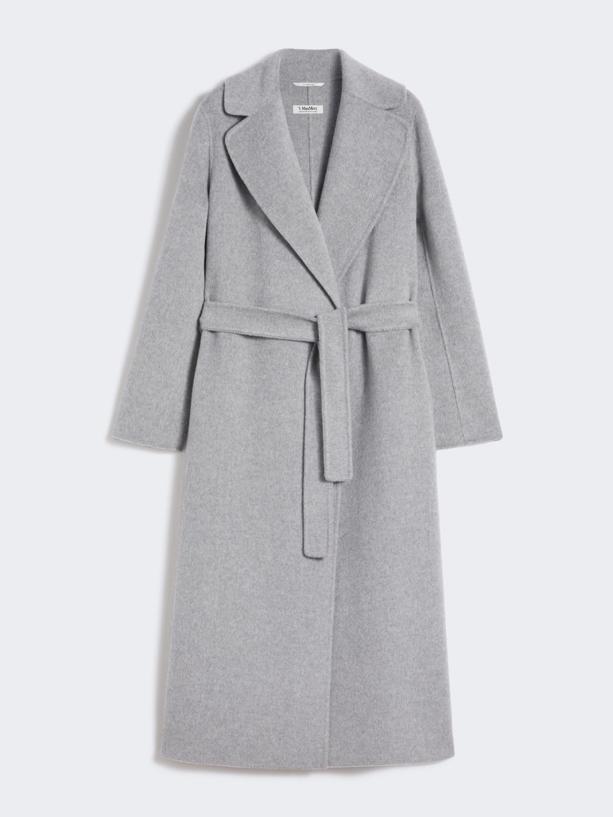 Wool and cashmere coat with belt - LIGHT GREY - Max Mara - 9