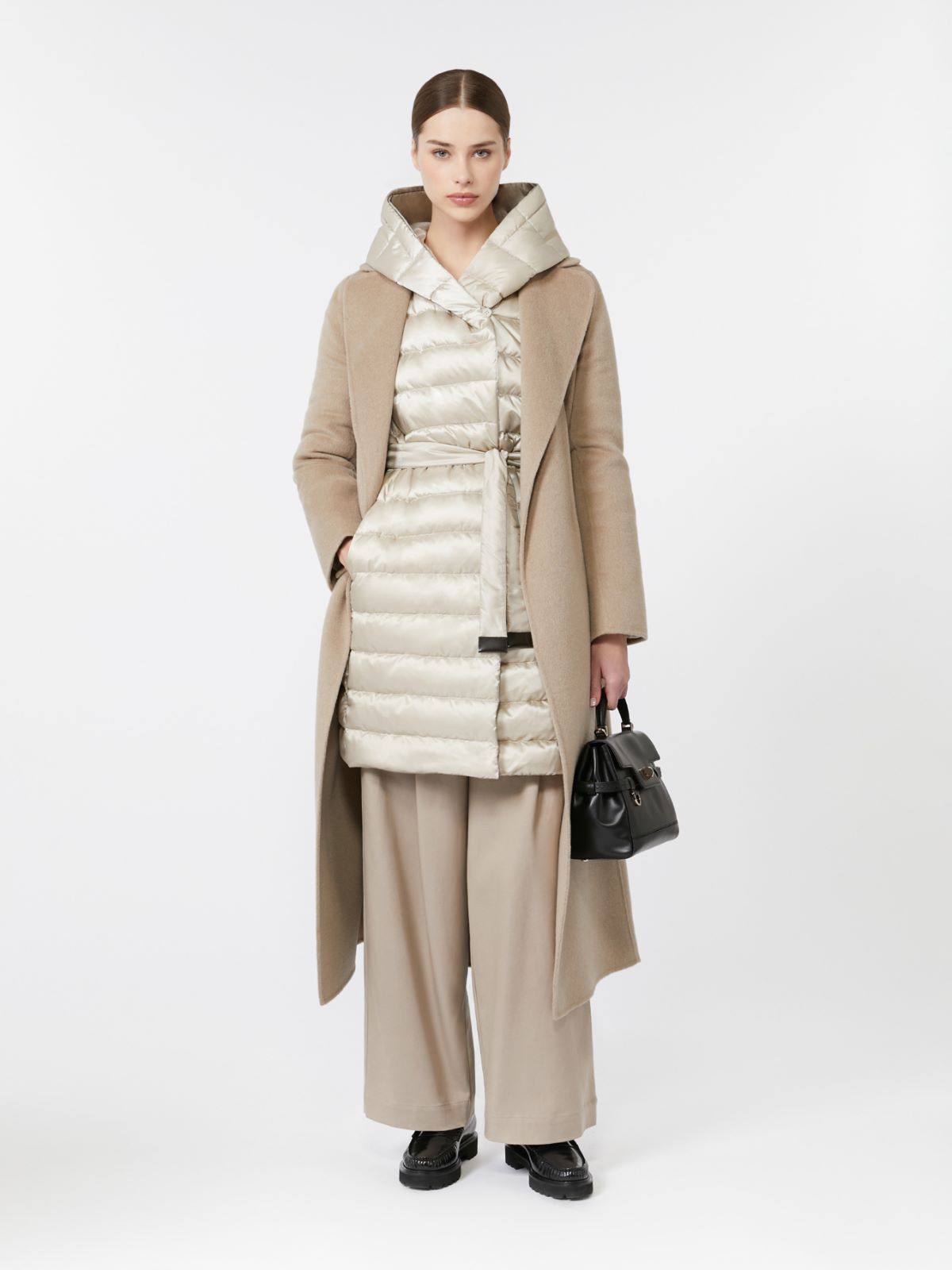 Cappotto in lana e cachemire con cintura - BEIGE - Max Mara