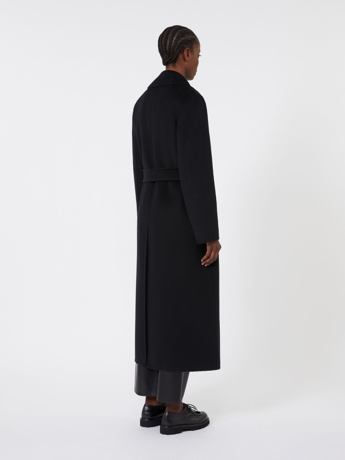 Wool and cashmere coat with belt - BLACK - Max Mara - 3