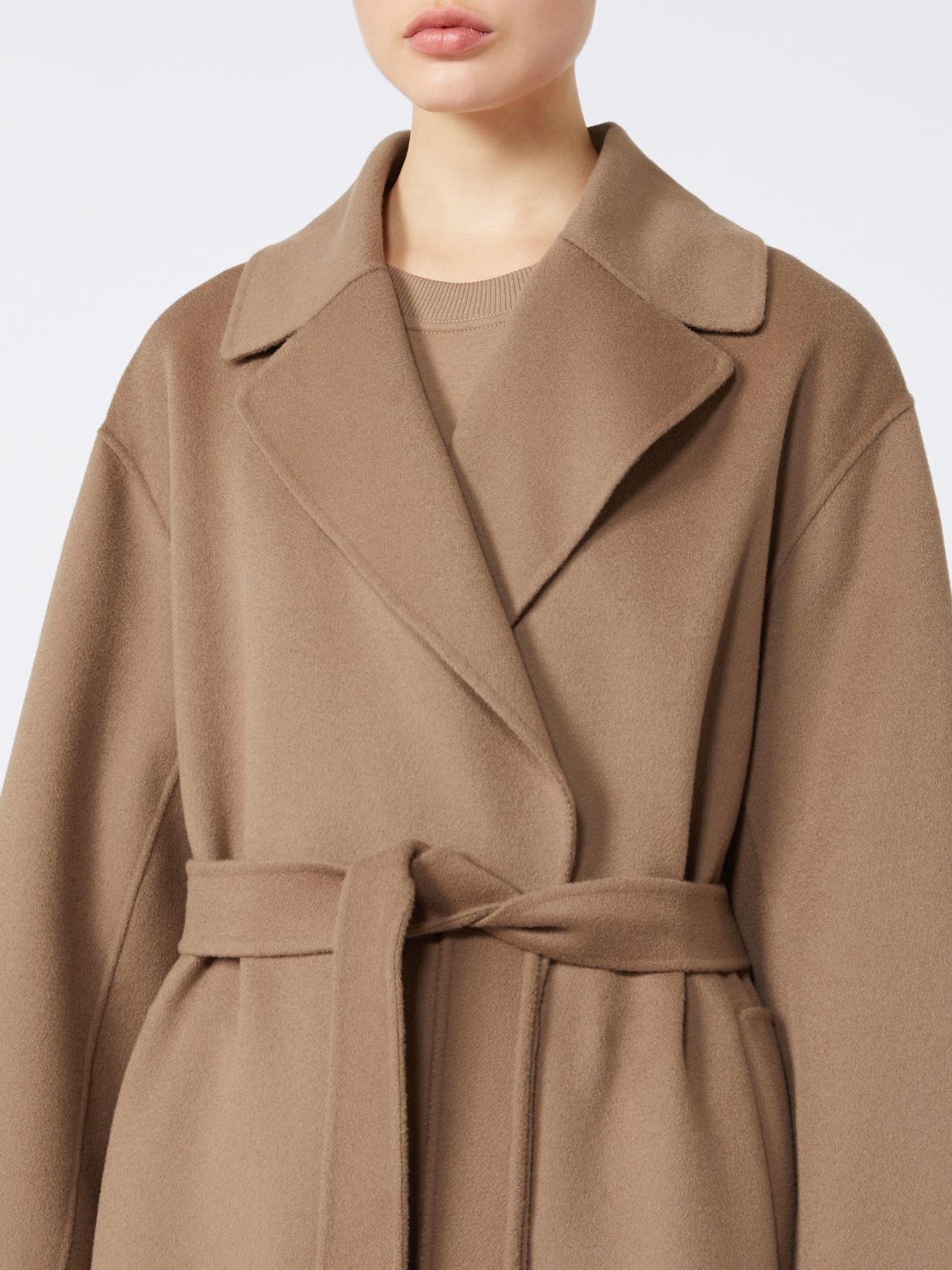 Wool wrap coat - HAZELNUT BROWN - Max Mara - 4