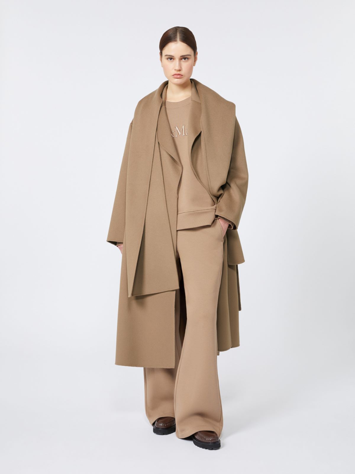 Wool wrap coat - HAZELNUT BROWN - Max Mara