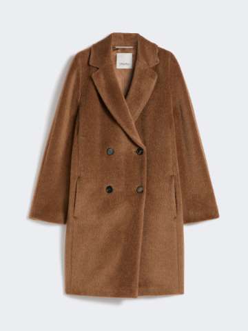 コート Max Mara NEWTERZO1 - Teddy hood made of alpaca and wool Wool teddy coat | Max Mara