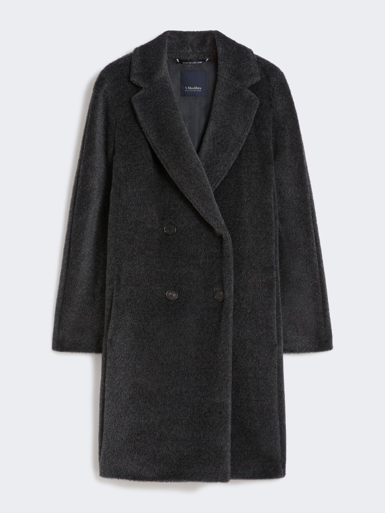 Manteau mi-long en laine et alpaga - GRIS MOYEN - Max Mara