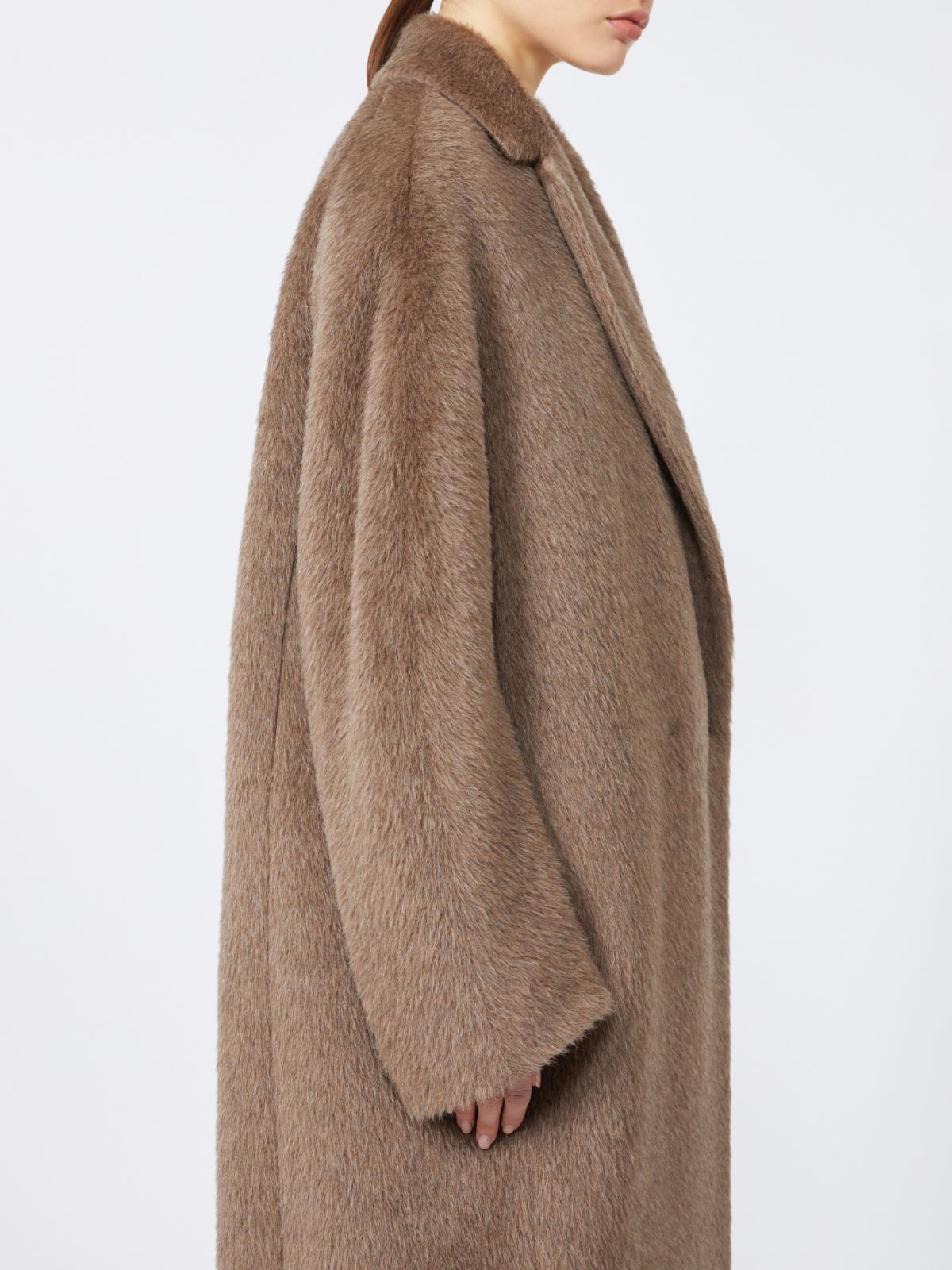 Oversized coat in alpaca, wool and cashmere - BROWN - Max Mara - 5