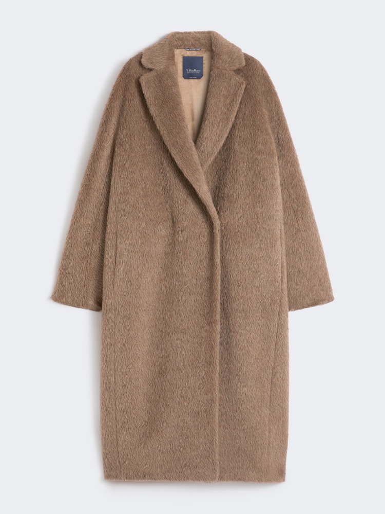 Oversized coat in alpaca, wool and cashmere - BROWN - Max Mara