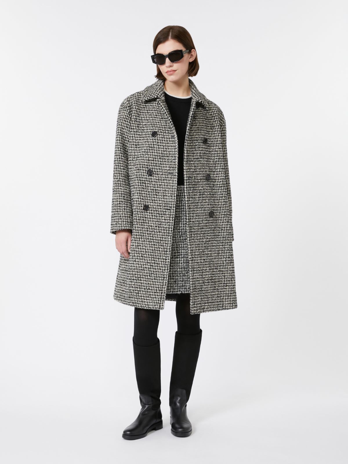 Alpaca and wool trench coat - BLACK - Max Mara