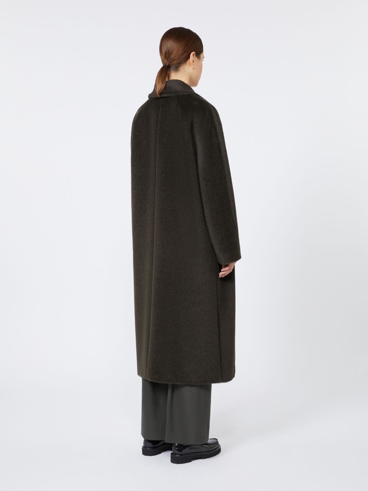 Double-breasted wool and alpaca coat - GREEN - Max Mara - 3