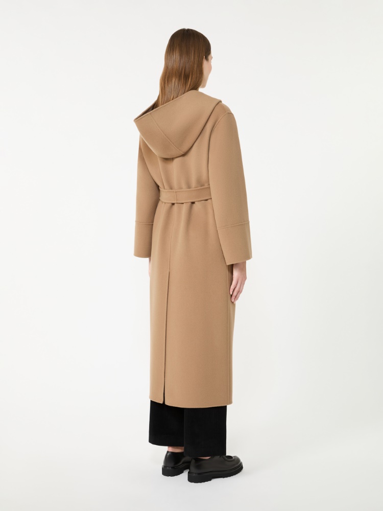 美品 Max Mara 高級フーデットコート ファー ダブルフェイス 25万 美品 Max Mara 高級フーデットコート ファー ダブルフェイス 25万