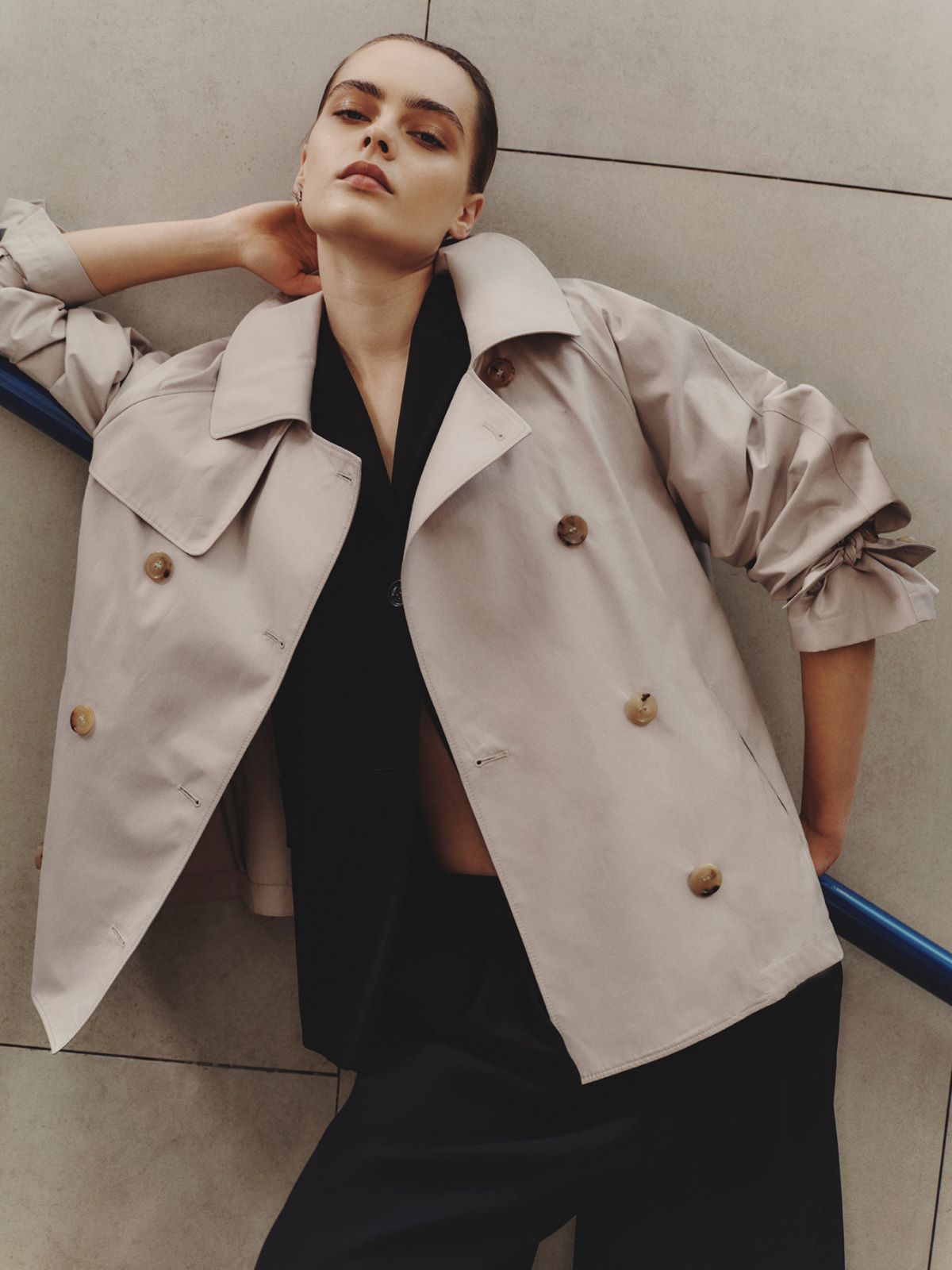 トレンチコート Max Mara Sand Linen Ronco Trench Coat 1021125306001-a-ronco.jpg