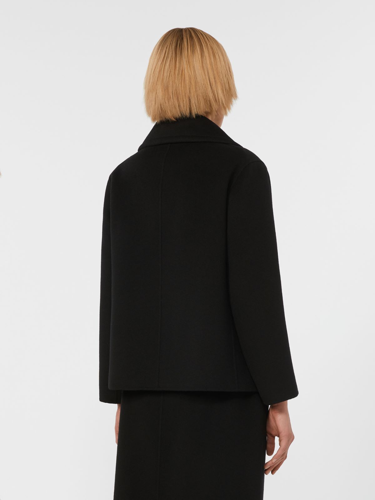 Wool drap pea coat - BLACK - Max Mara - 3