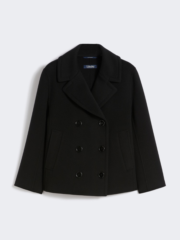 Wool drap pea coat - BLACK - Max Mara