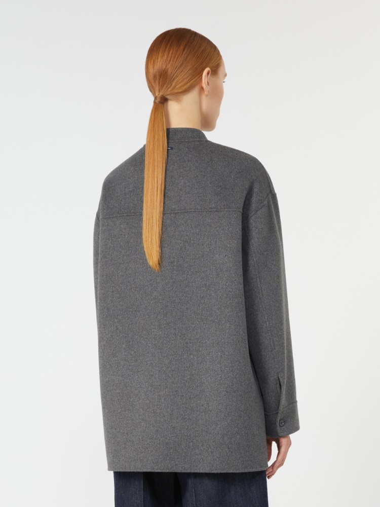 Wool shacket, dark grey | 