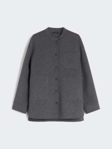 MAX MARA Cucito Amano beige double face angora wool checked