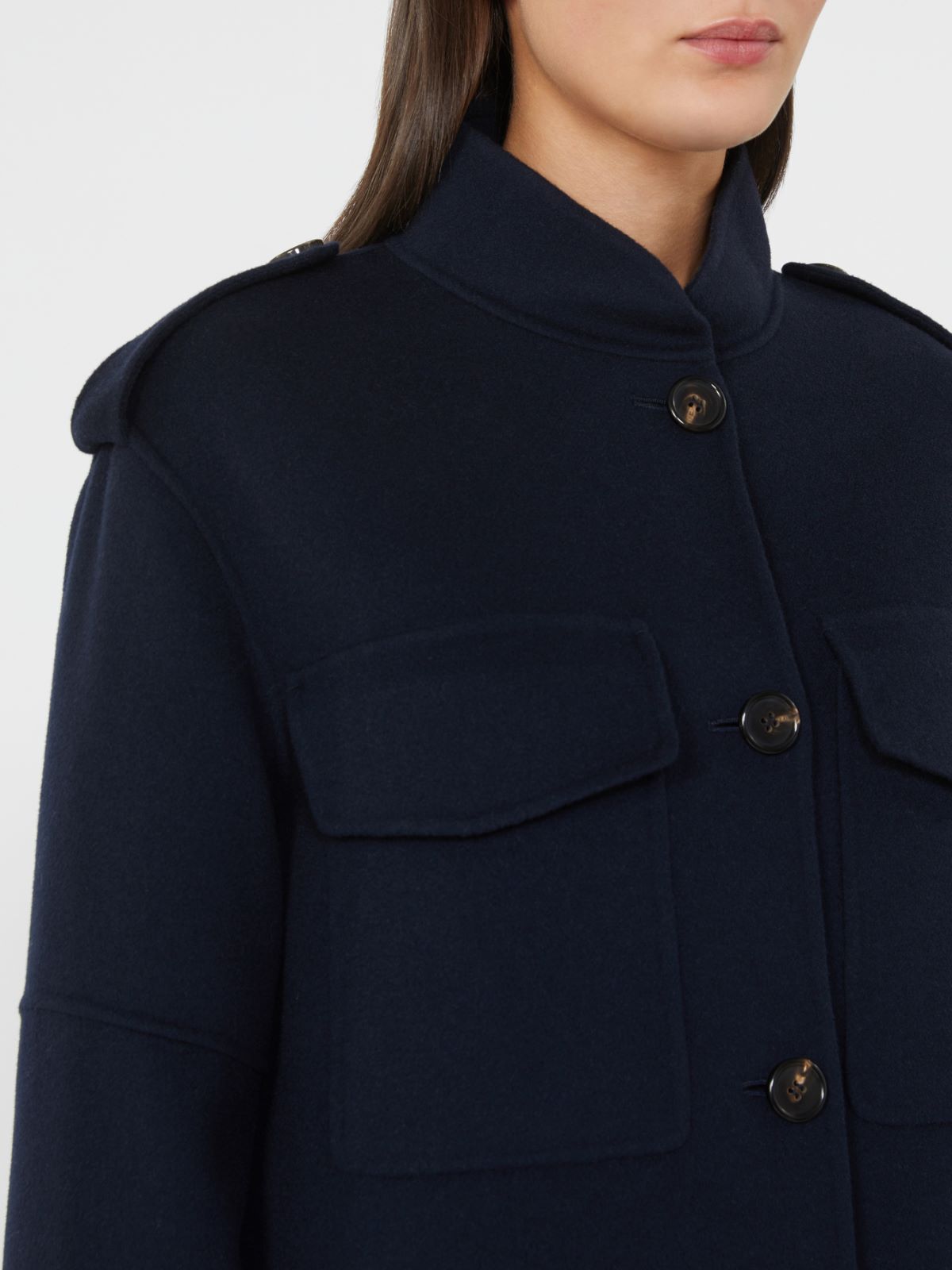 Wool drap jacket - NAVY - Max Mara - 4
