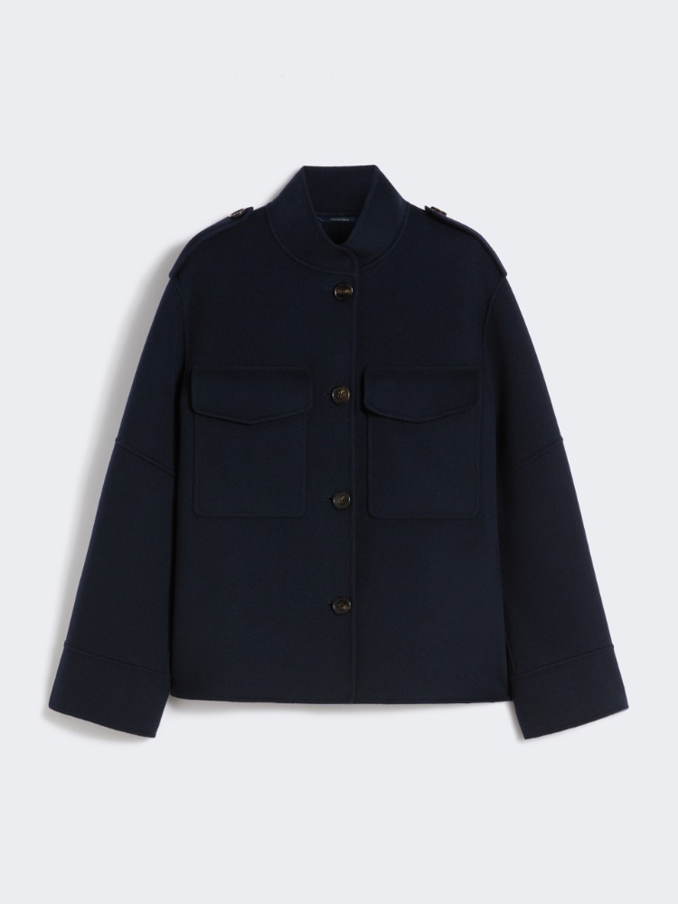 Wool drap jacket - NAVY - Max Mara