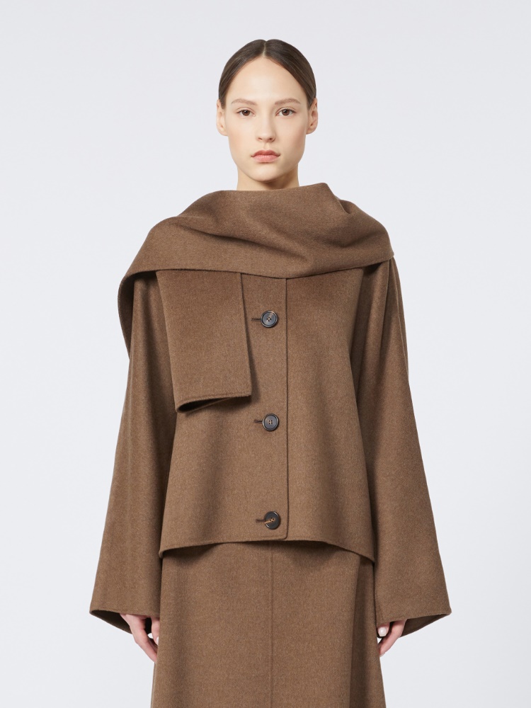 ジャケット・アウター made in italy MAXMARA 2way knit jkt ed Wool and cashmere cropped jacket, black | 