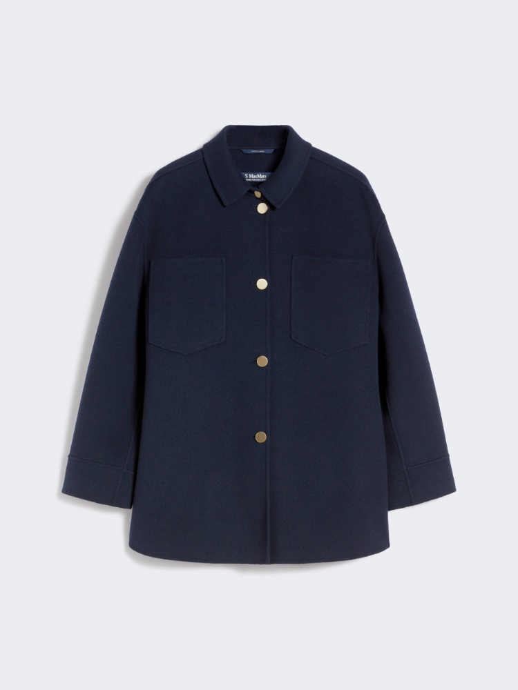 Long wool shirt - NAVY - Max Mara