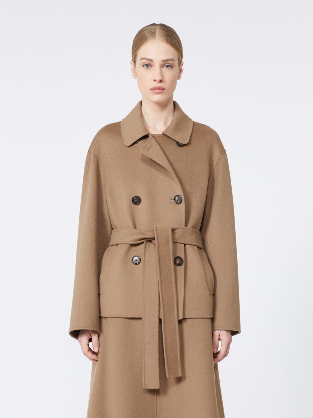 Double-breasted coat in double-sided wool - HAZELNUT BROWN - Max Mara - 2