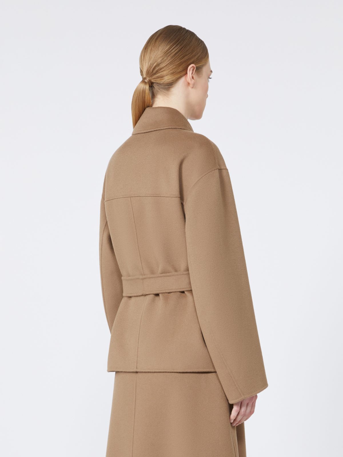 Double-breasted coat in double-sided wool - HAZELNUT BROWN - Max Mara - 3