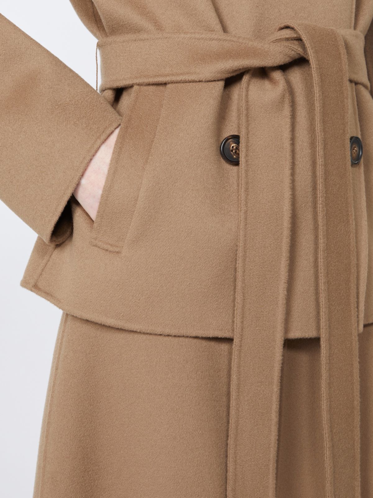 Double-breasted coat in double-sided wool - HAZELNUT BROWN - Max Mara - 5
