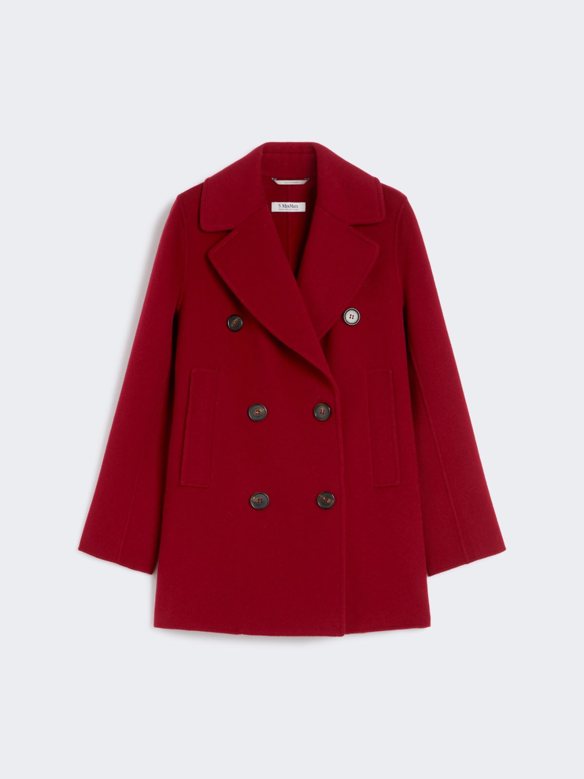 Double-breasted wool pea coat - RED - Max Mara - 8