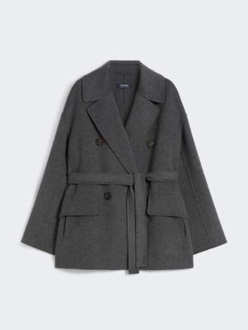 ジャケット Max Mara S Jackets Grey Double-breasted wool jacket, medium grey | 