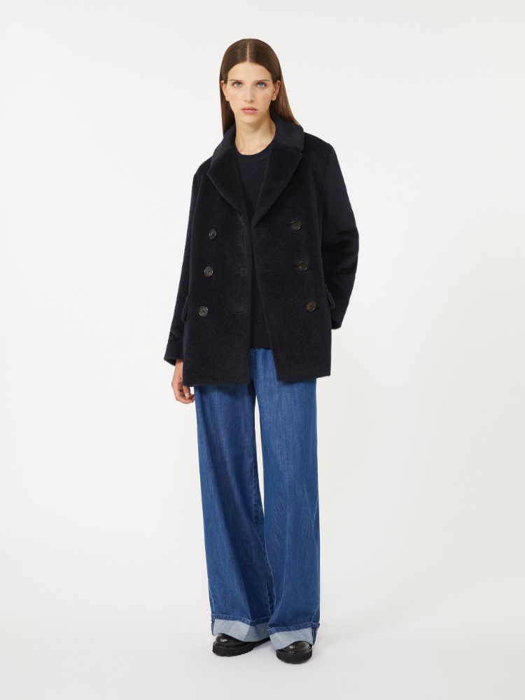 Wool and alpaca jacket + MIDNIGHTBLUE - Max Mara
