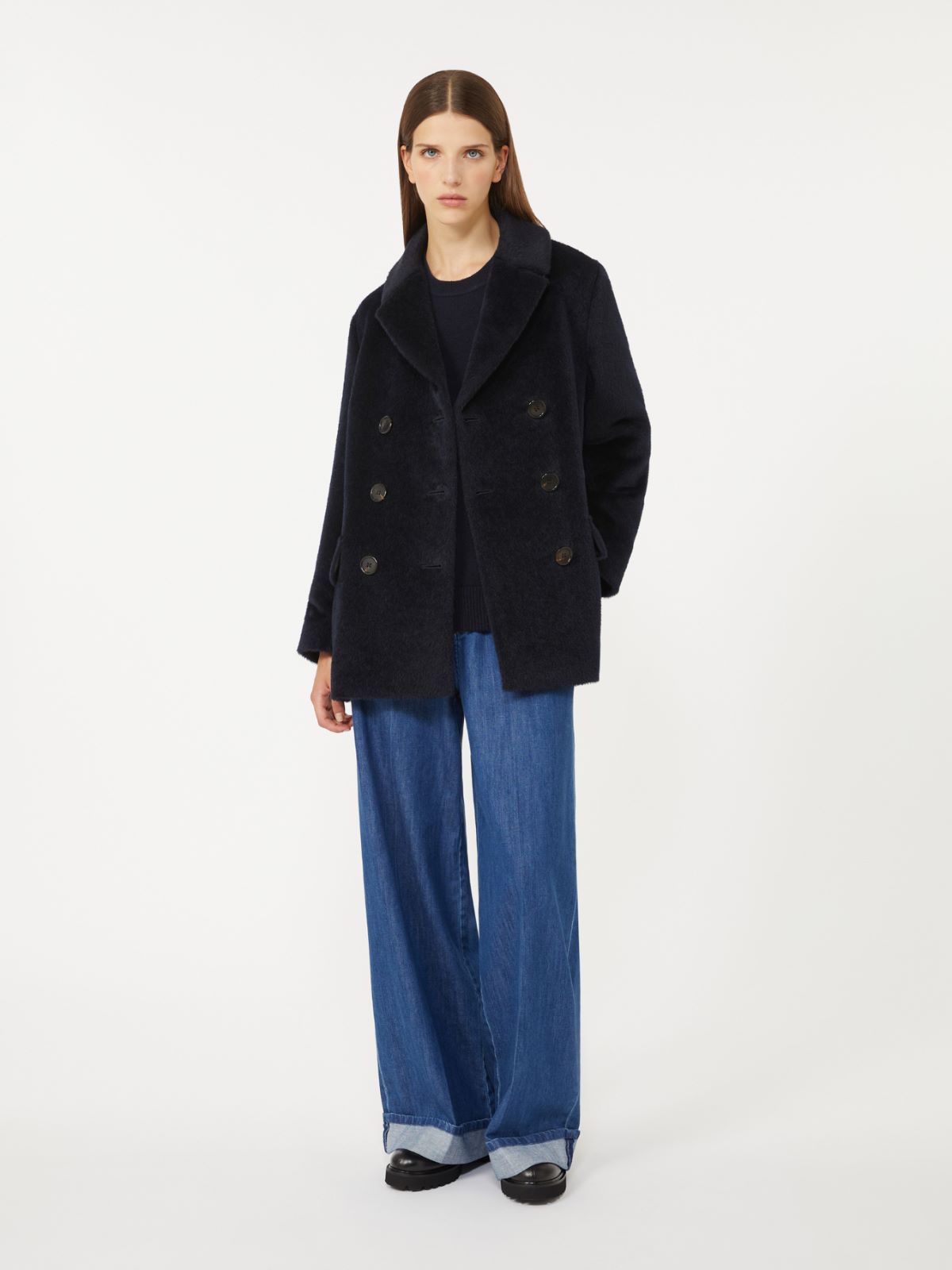 Wool and alpaca jacket - MIDNIGHTBLUE - Max Mara