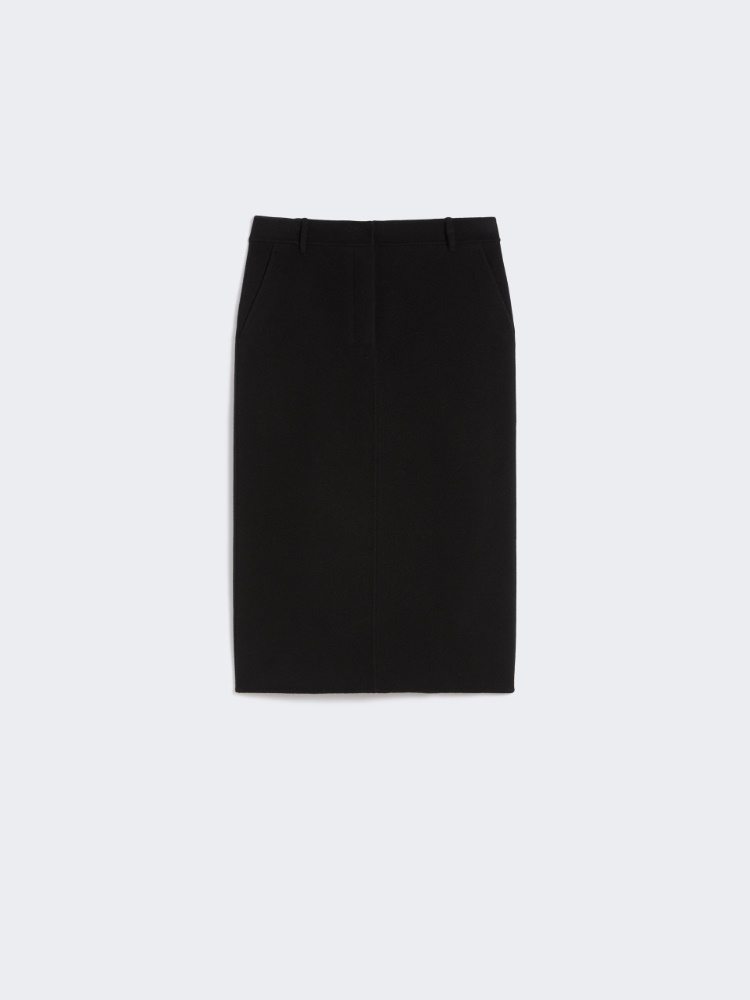 Jupe crayon en double de laine - NOIR - Max Mara