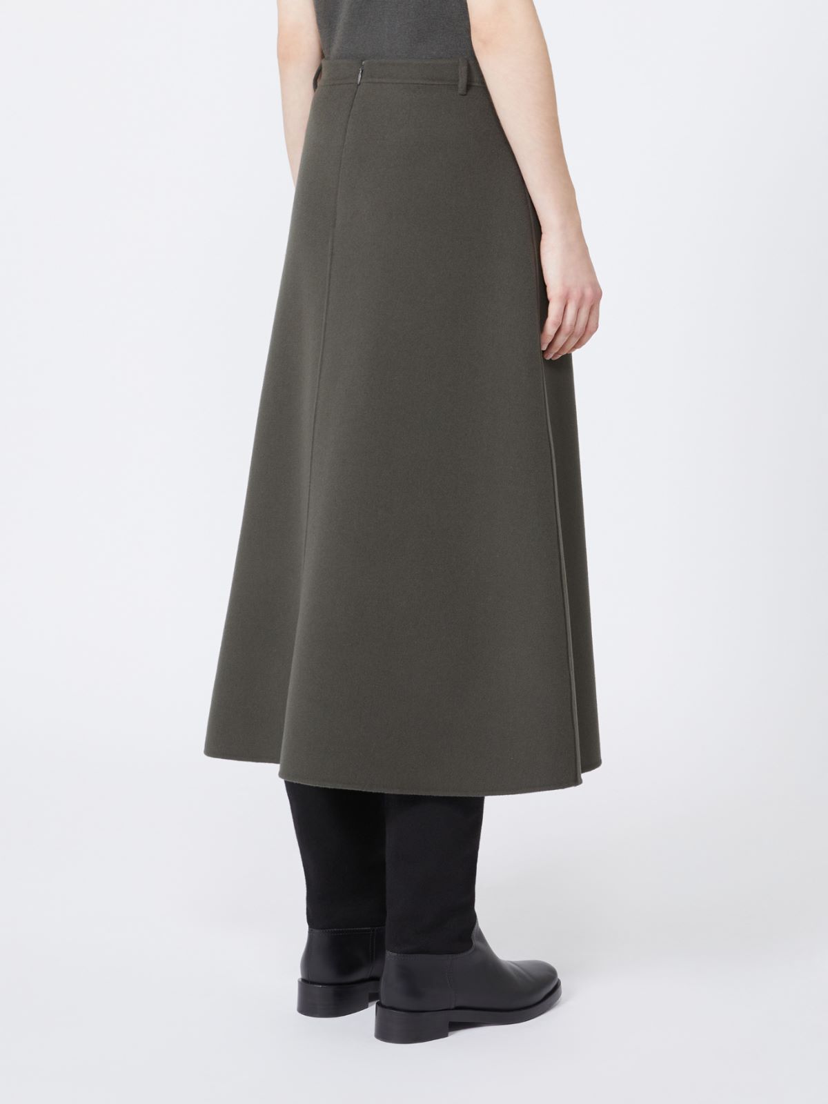 Flared wool skirt - GREEN - Max Mara - 3