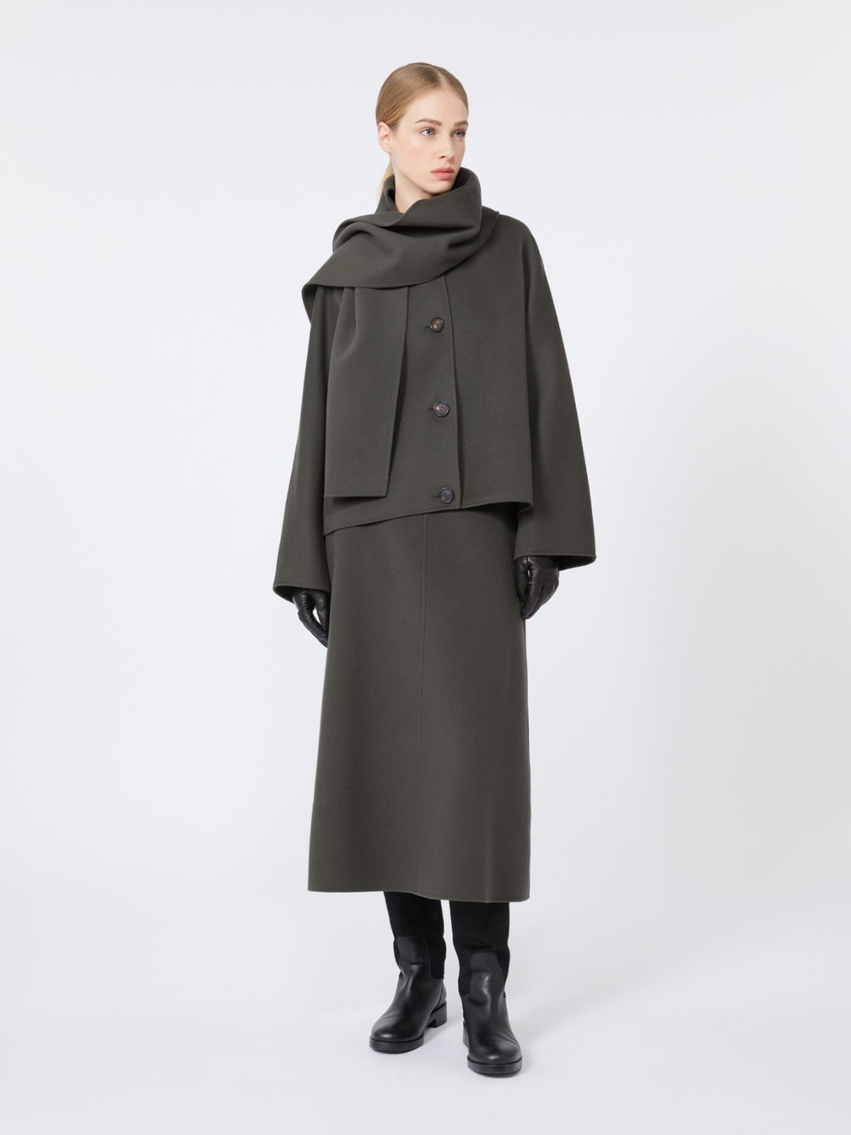 Flared wool skirt - GREEN - Max Mara
