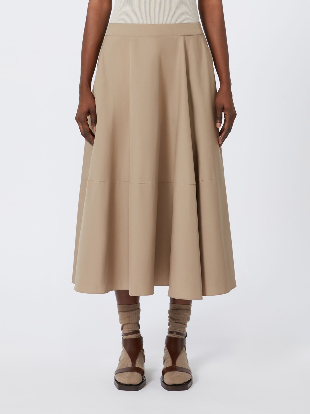 Long cotton poplin skirt - TURTLEDOVE - Max Mara - 2