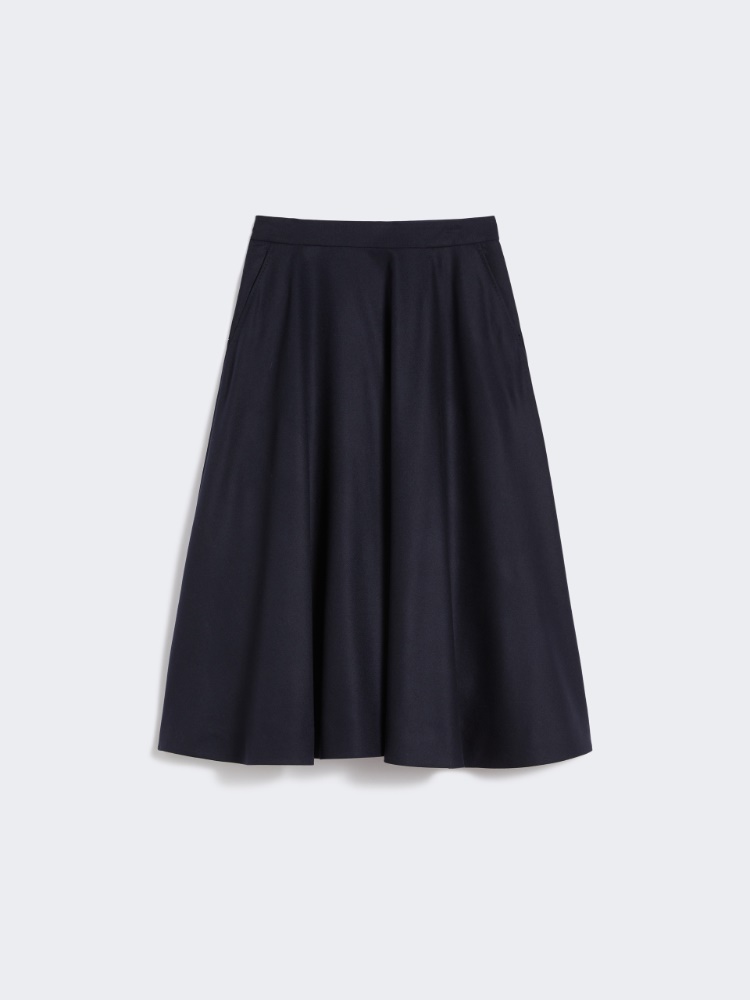 Wool flannel skirt - MIDNIGHTBLUE - Max Mara