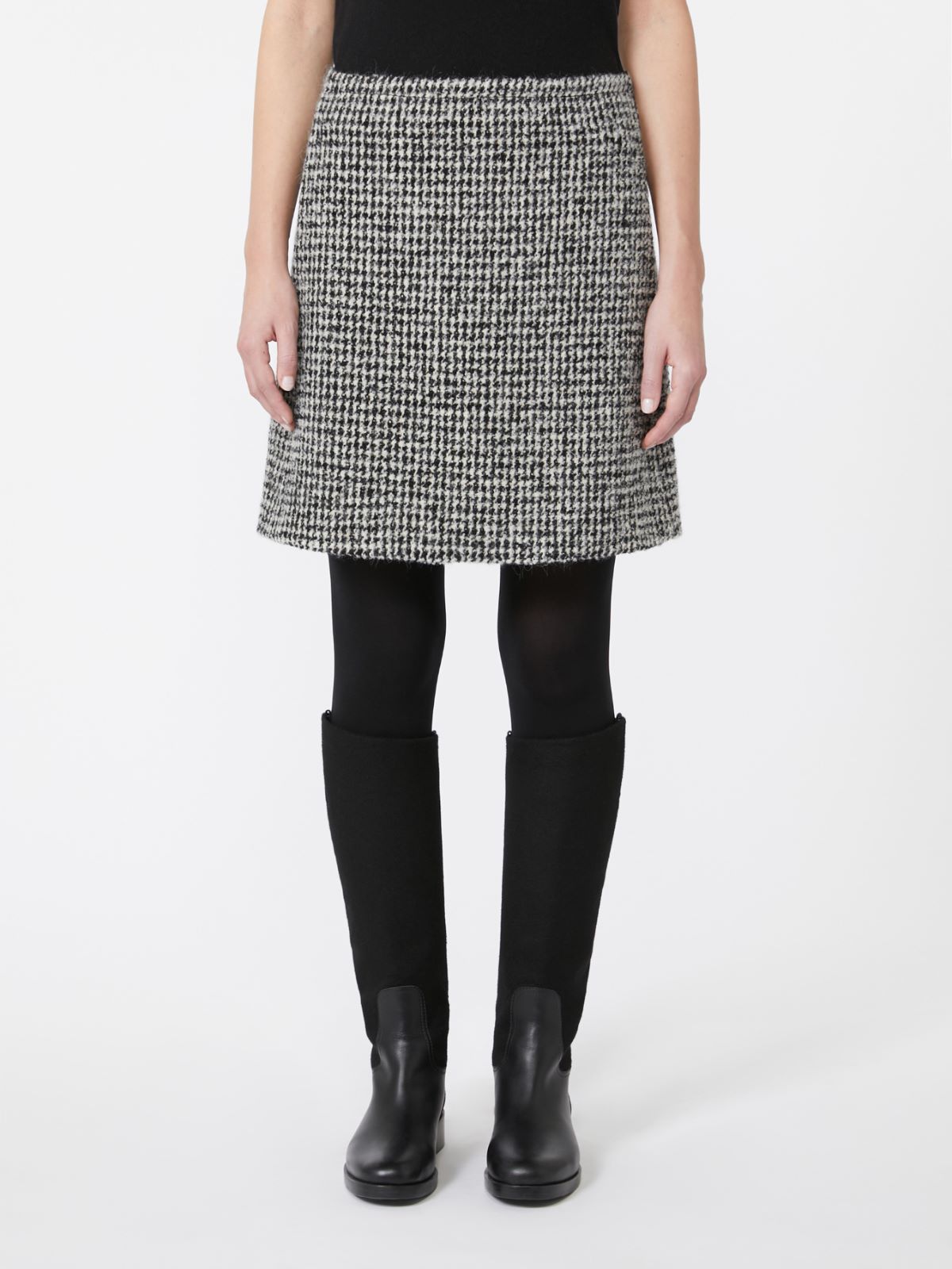 Wool and alpaca mini skirt - BLACK - Max Mara - 2