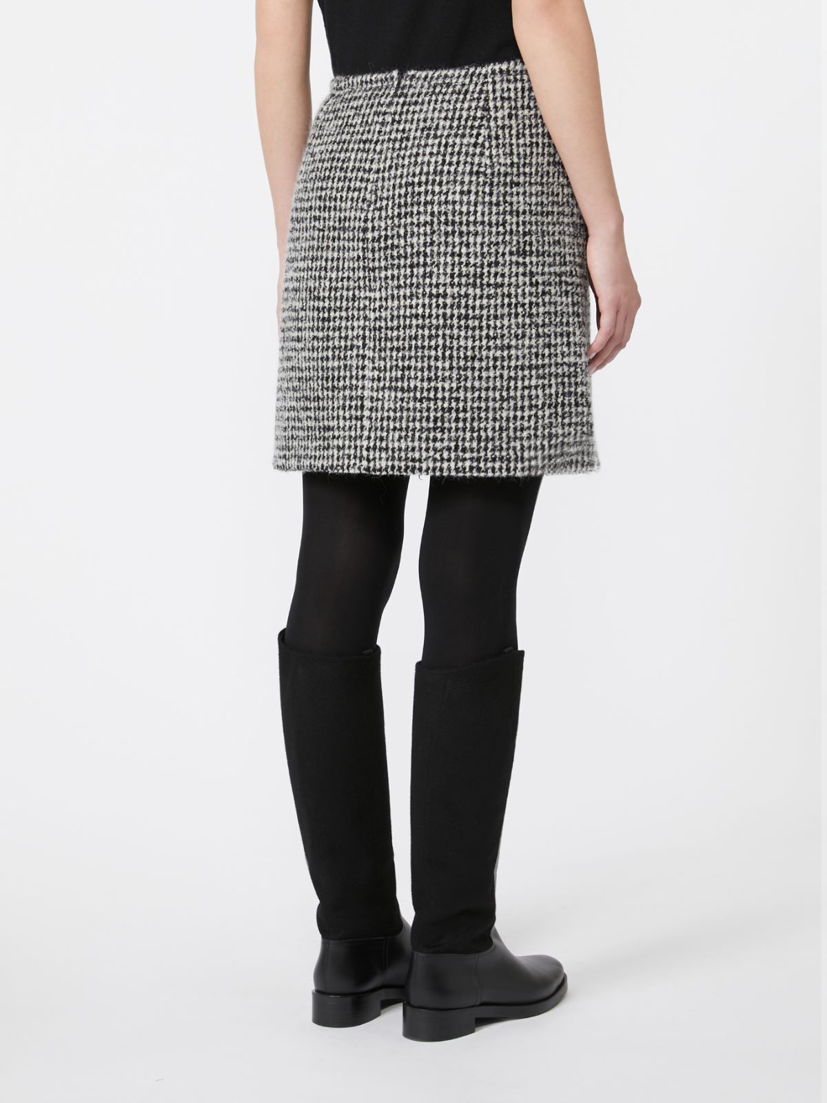 Wool and alpaca mini skirt - BLACK - Max Mara - 3