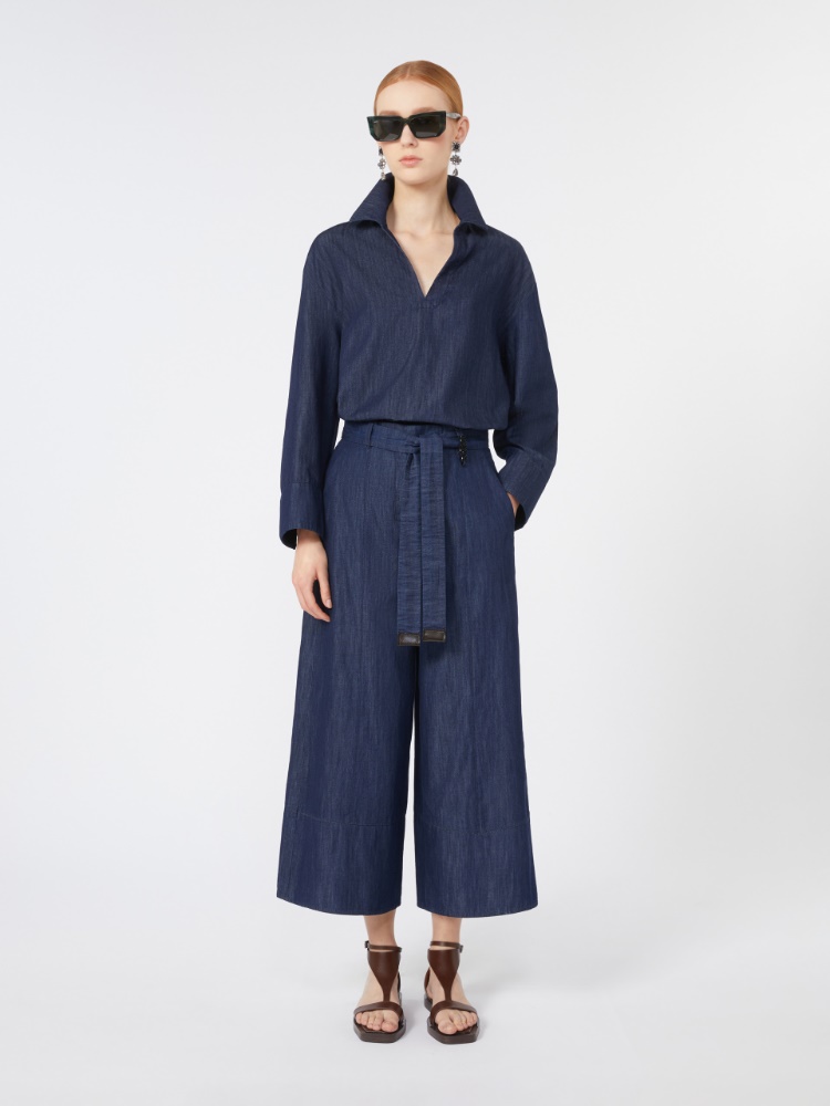 Camicia in denim leggero - BLU NOTTE - Max Mara