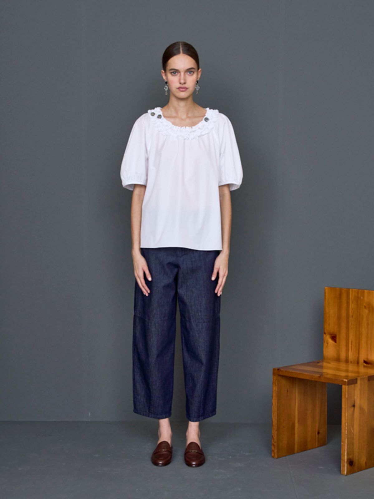 Bluse aus Baumwollpopeline - WEISS - Max Mara