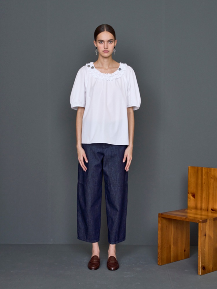 Cotton poplin blouse + OPTICAL WHITE - Max Mara