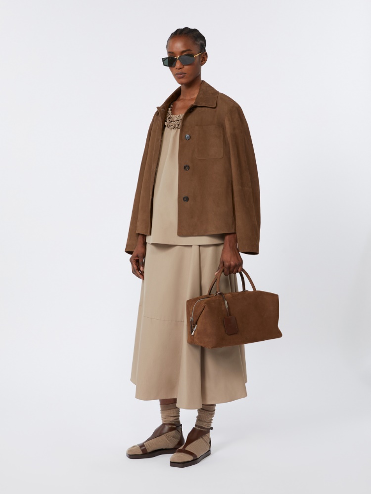 Bluse aus Baumwollpopeline - TAUBENGRAU - Max Mara - 2