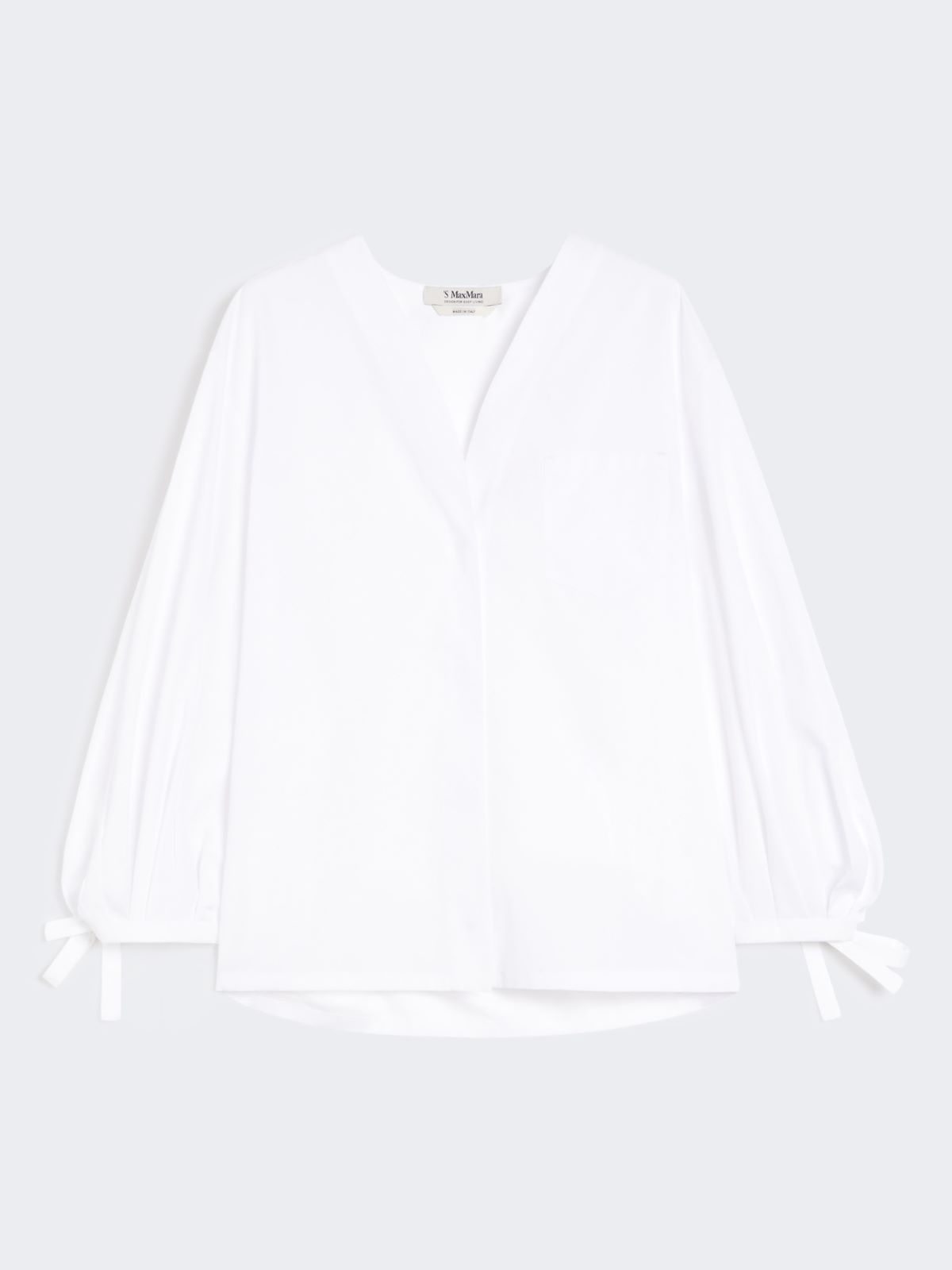 Koszula ze spranej bawełny - OPTYCZNY BIAŁY - Max Mara - 9